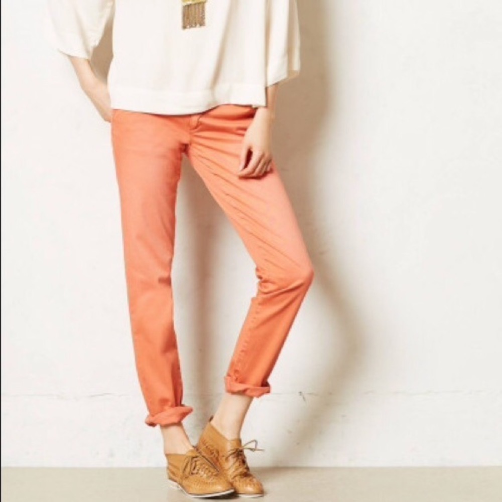 [Anthropologie] Pilcro Hyphen Chinos in Muted Clay